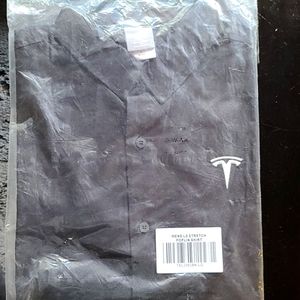 Brand new sealed Tesla Button up. Black.